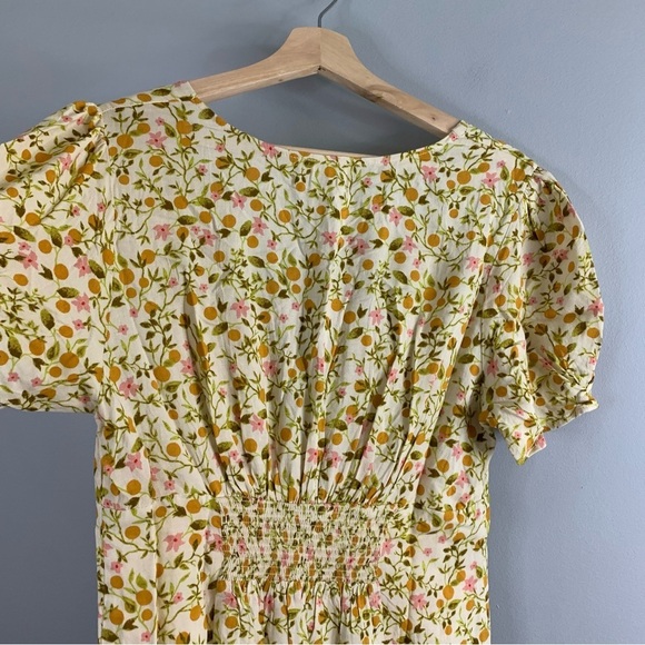 Urban Outfitters UO Bettie  Twist-Front Orange Floral Mini Dress NWT New Large L - Picture 10 of 11